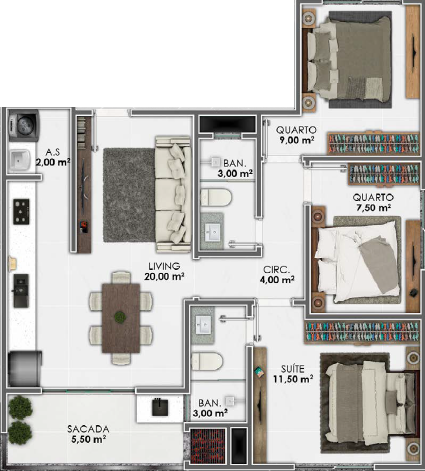 Grand View Residence – planta 2
