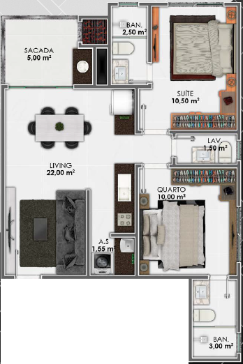 Grand View Residence – planta 1
