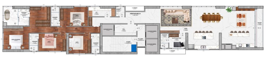 Royal Home Elizabeth II – planta 1