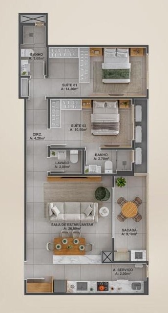 Seven – planta 1