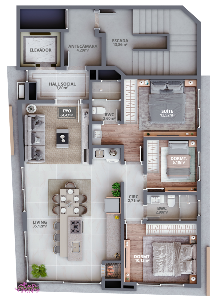 Residencial Aloha – planta 1